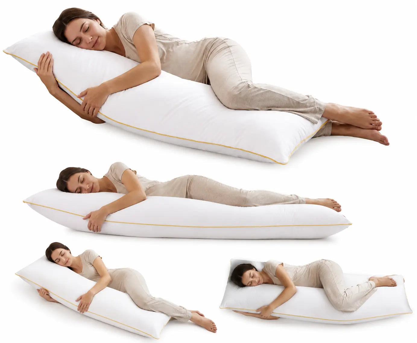 FEATHER FABRIC Fill Long Body Hug Hugging Pillow Bed Cushion Pad Anime Rectangle Sleep Nap Pillow Soft Insert Filler Core LIVSURFACE