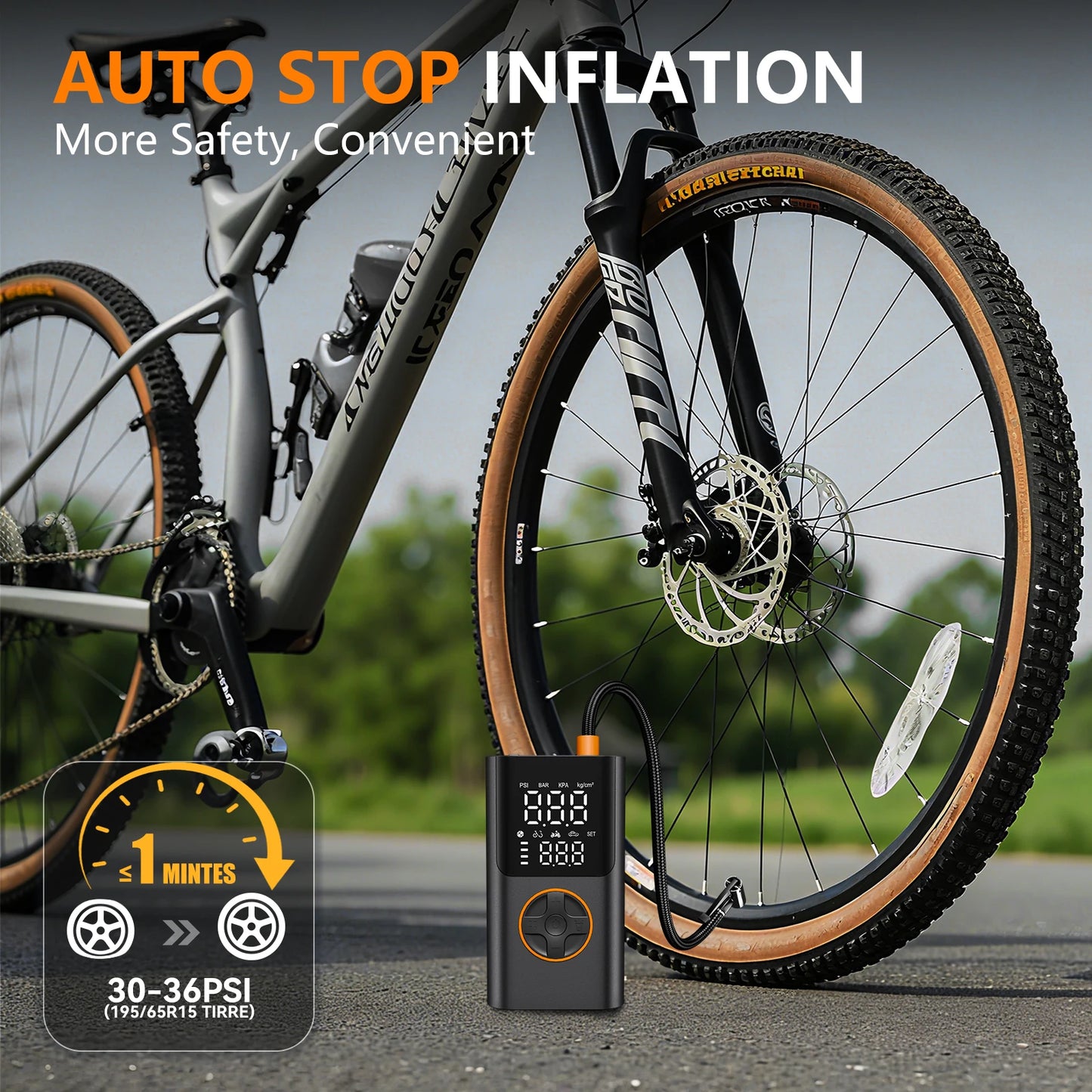 Wireless Air Compressor 150 PSI | Portable Tire Inflator