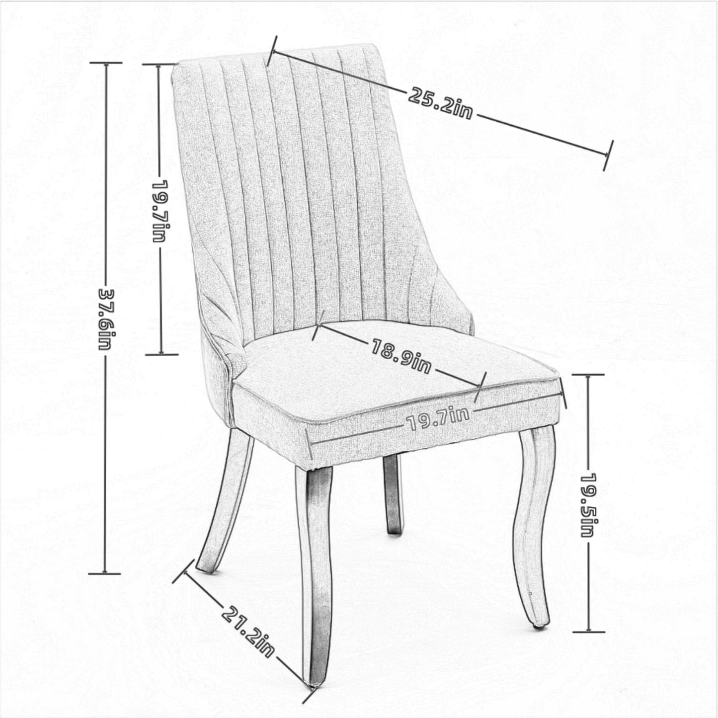 Blue Upholstered Accent Dining Chair